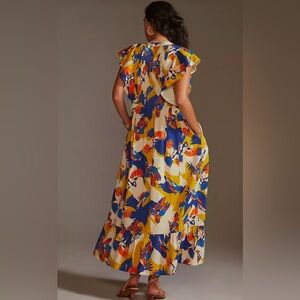 Maeve Anthropologie The Cassandra Floral Print Maxi Dress
